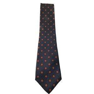 JG HOOK Silk Neck Tie Blue Mauve Black Gold Green Art Deco Swing 58" Retro Club